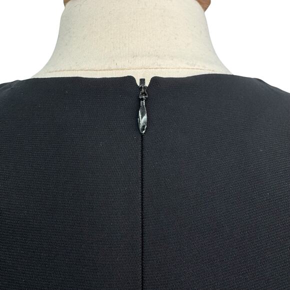 Vintage 90s ALGO Switzerland Womens Black 100% Silk Sheath Dress EU 42/US 14 - Picture 11 of 16